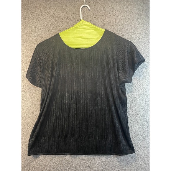 Lauren Lee Tops - Lauren Lee Dressy Blouse, Size 24 Plus, Black and Shiny